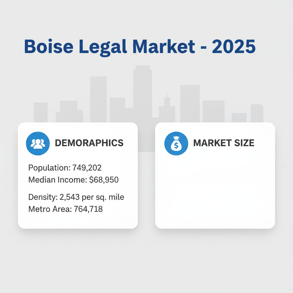 Boise AI Legal Marketing Company Market Overview - InterCore Technologies analysis of Ada County legal market showing AI optimization gaps and opportunities for law firms in personal injury, family law, criminal defense, and estate planning