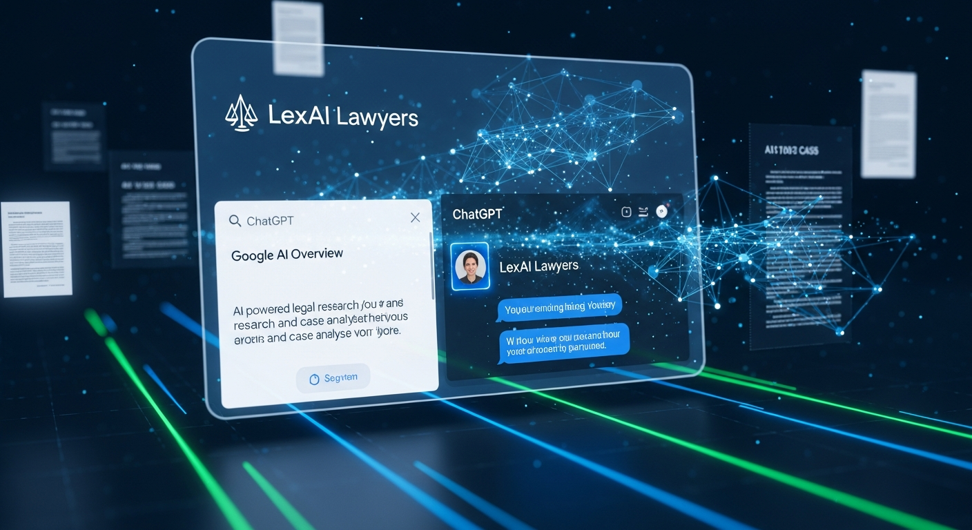 Law firm brand citations appearing in AI-generated search results on ChatGPT and Google
